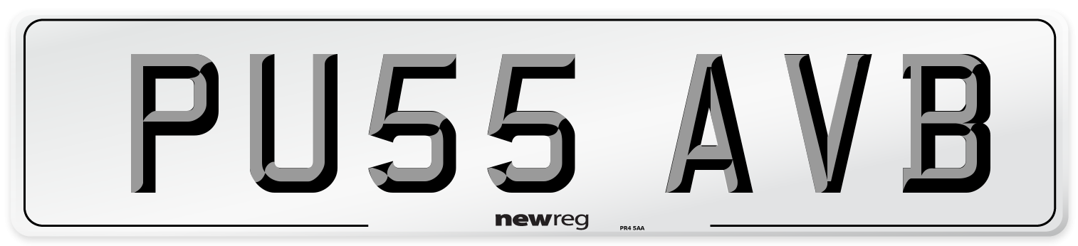 PU55 AVB Number Plate from New Reg